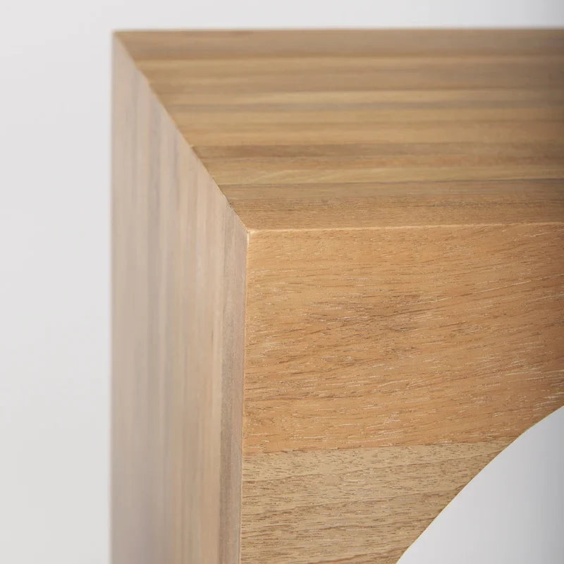 Chloe Set of 2 Light Brown Solid Wood Square Nesting Accent Tables - Dimensions: 20L x 20W x 24H 5