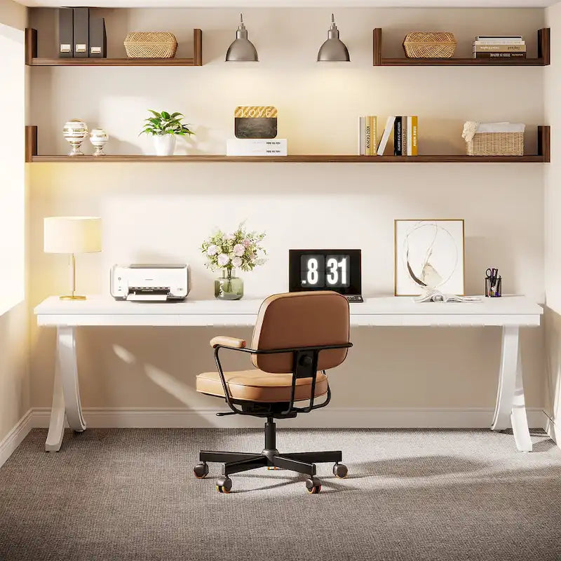 78.74-Inch Extra Long Double Computer Desk with Stylish Metal Legs for Home Office 18