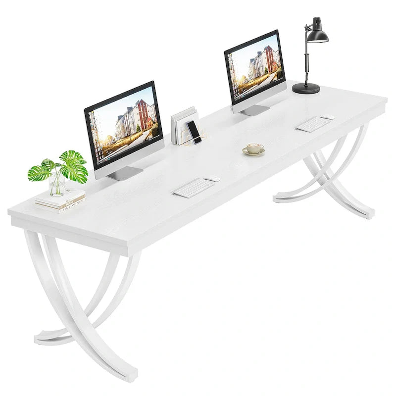 78.74-Inch Extra Long Double Computer Desk with Stylish Metal Legs for Home Office 21