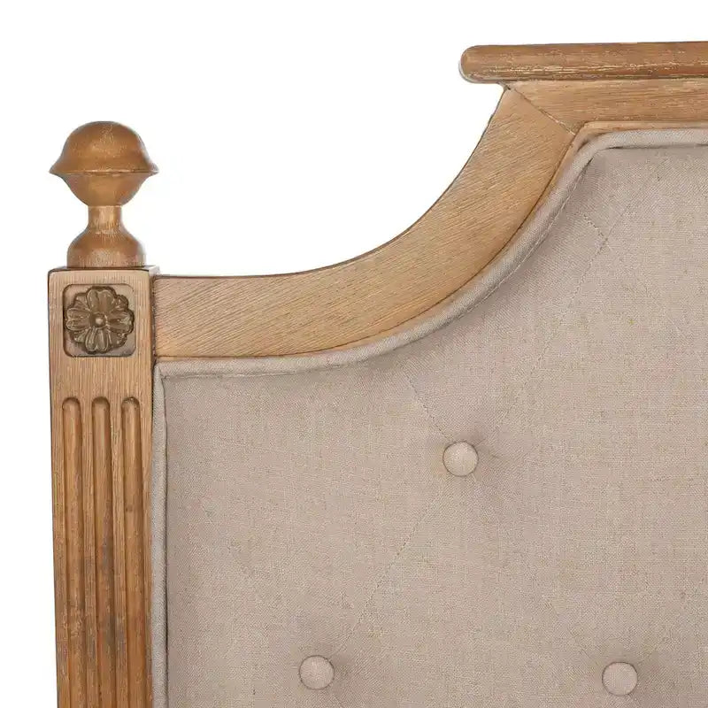 SAFAVIEH Desiderata Rustic Wood Upholstered Headboard 9