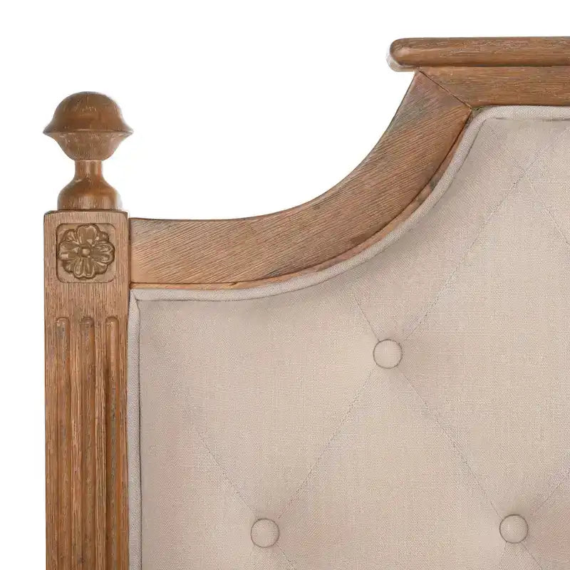 SAFAVIEH Desiderata Rustic Wood Upholstered Headboard 14