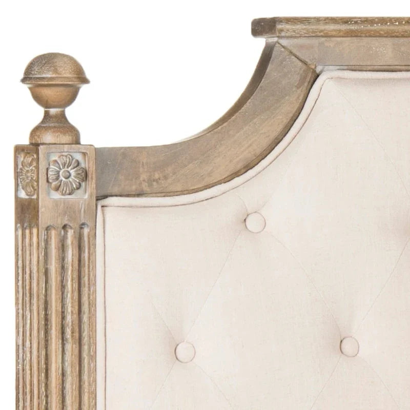 SAFAVIEH Desiderata Rustic Wood Upholstered Headboard 16