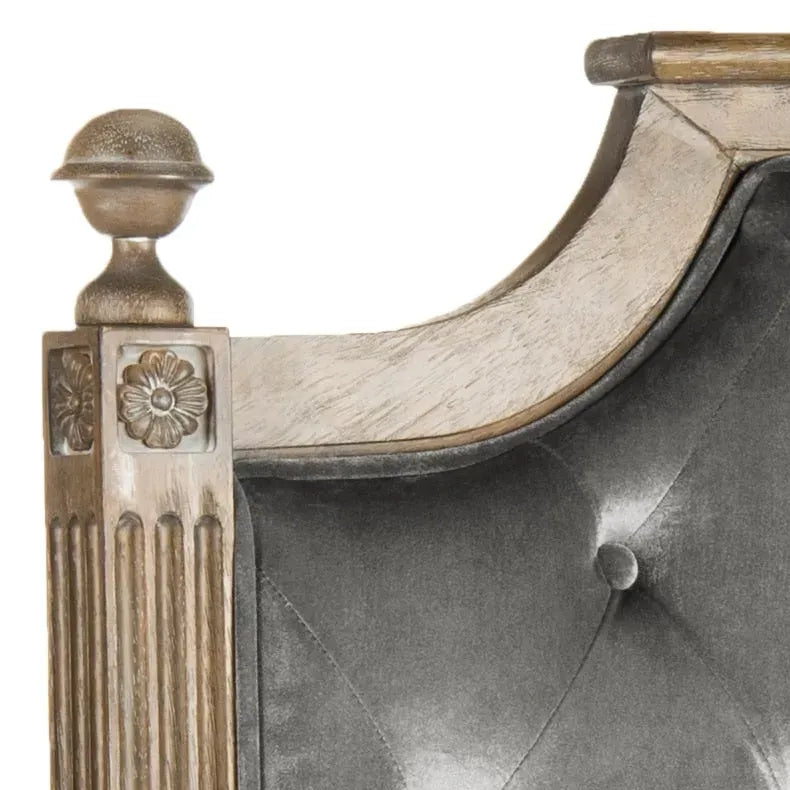 SAFAVIEH Desiderata Rustic Wood Upholstered Headboard 19