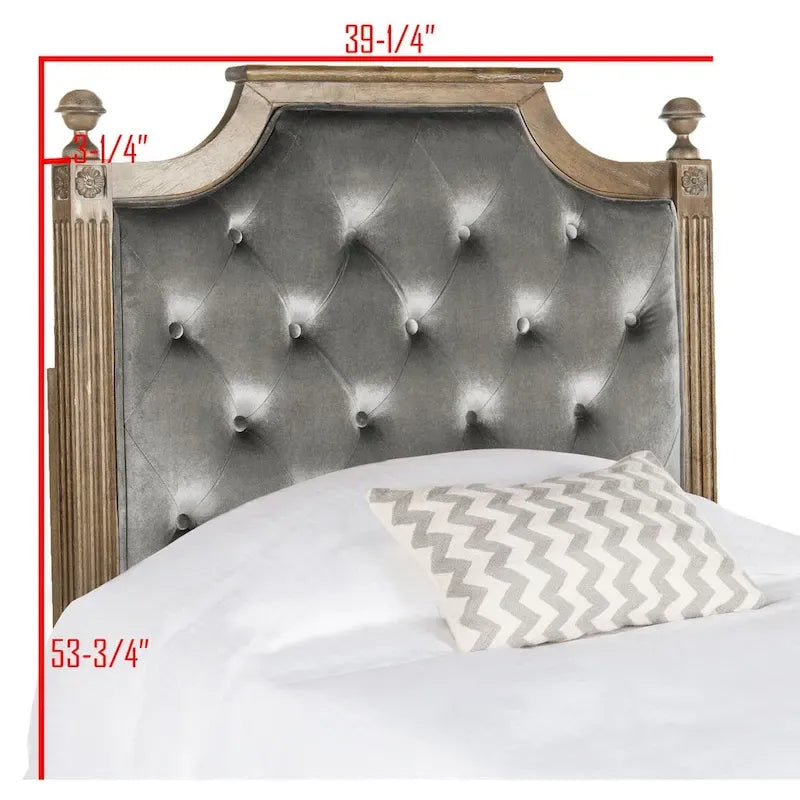 SAFAVIEH Desiderata Rustic Wood Upholstered Headboard 20