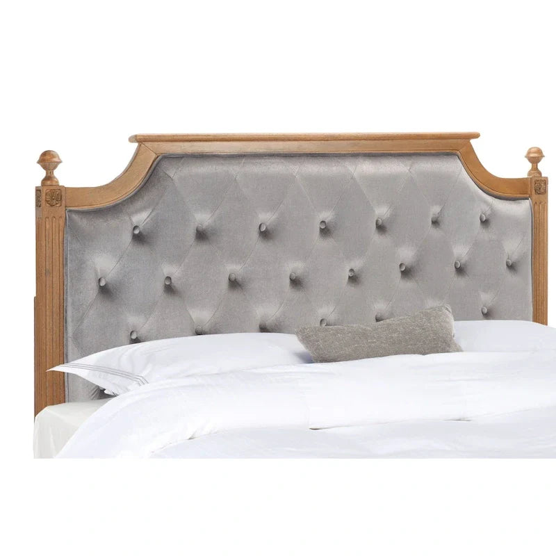 SAFAVIEH Desiderata Rustic Wood Upholstered Headboard 22
