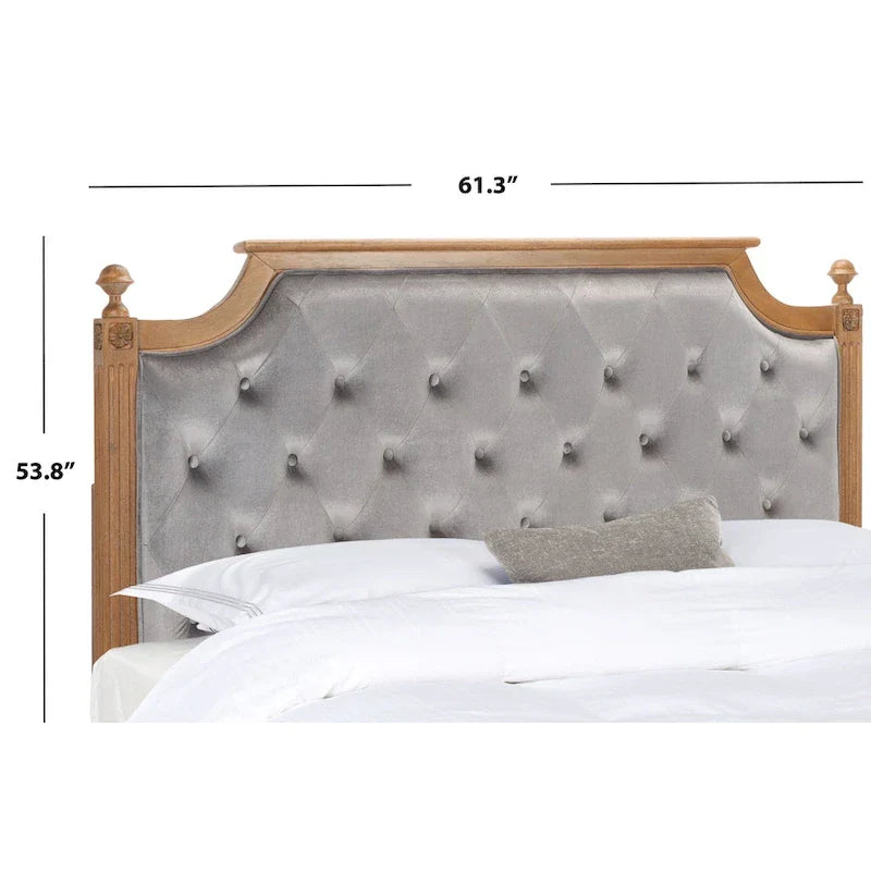 SAFAVIEH Desiderata Rustic Wood Upholstered Headboard 24