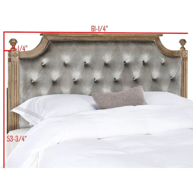 SAFAVIEH Desiderata Rustic Wood Upholstered Headboard 25