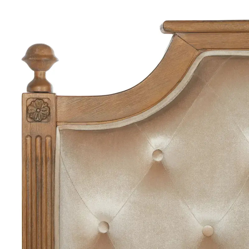 SAFAVIEH Desiderata Rustic Wood Upholstered Headboard 30