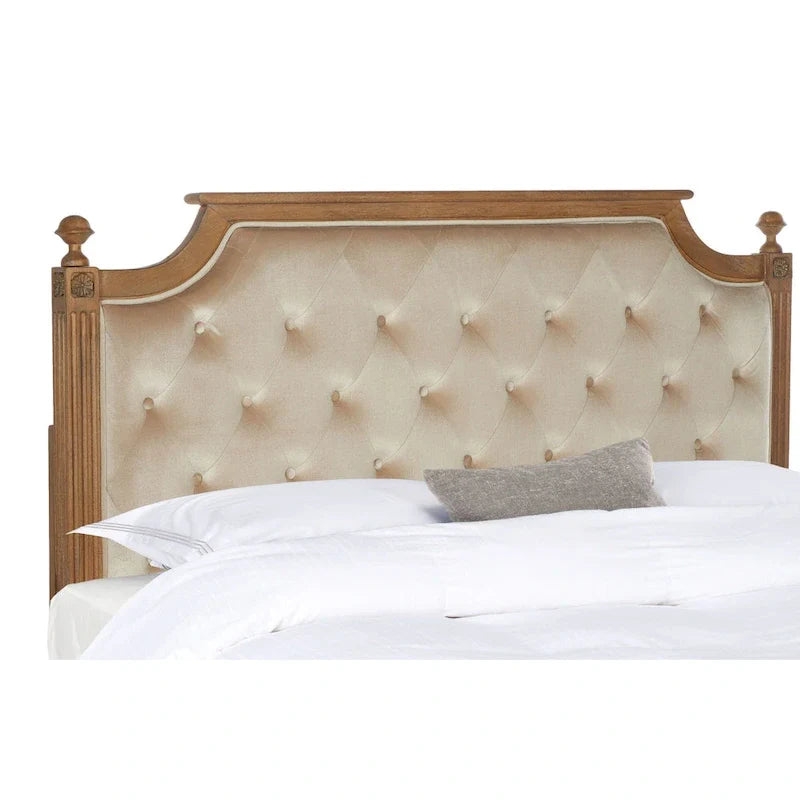 SAFAVIEH Desiderata Rustic Wood Upholstered Headboard 31