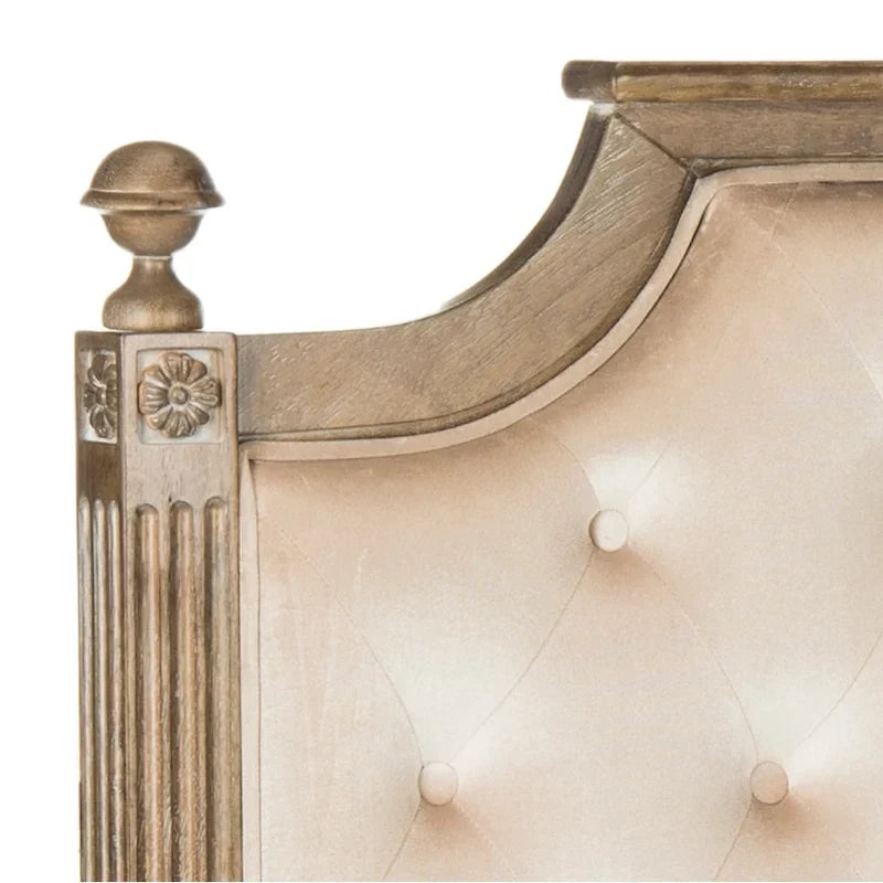SAFAVIEH Desiderata Rustic Wood Upholstered Headboard 32