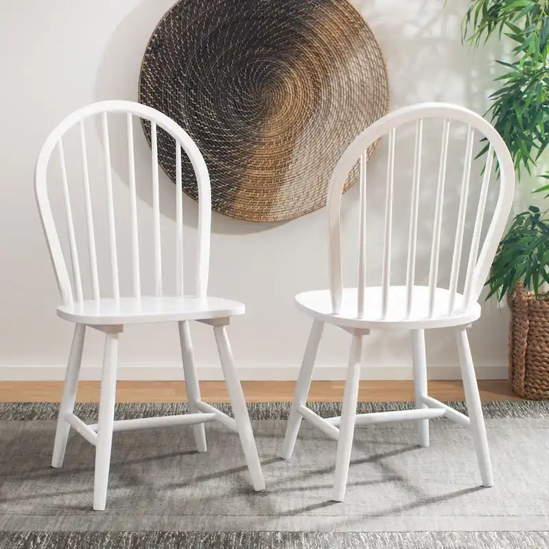 Set of 2 SAFAVIEH Delcie Oval Back Spindle Dining Chairs - Dimensions: 17.9" x 19.7" x 37" 37