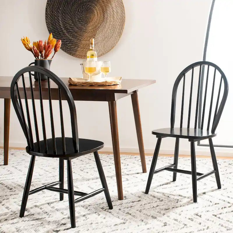 Set of 2 SAFAVIEH Delcie Oval Back Spindle Dining Chairs - Dimensions: 17.9" x 19.7" x 37" 12