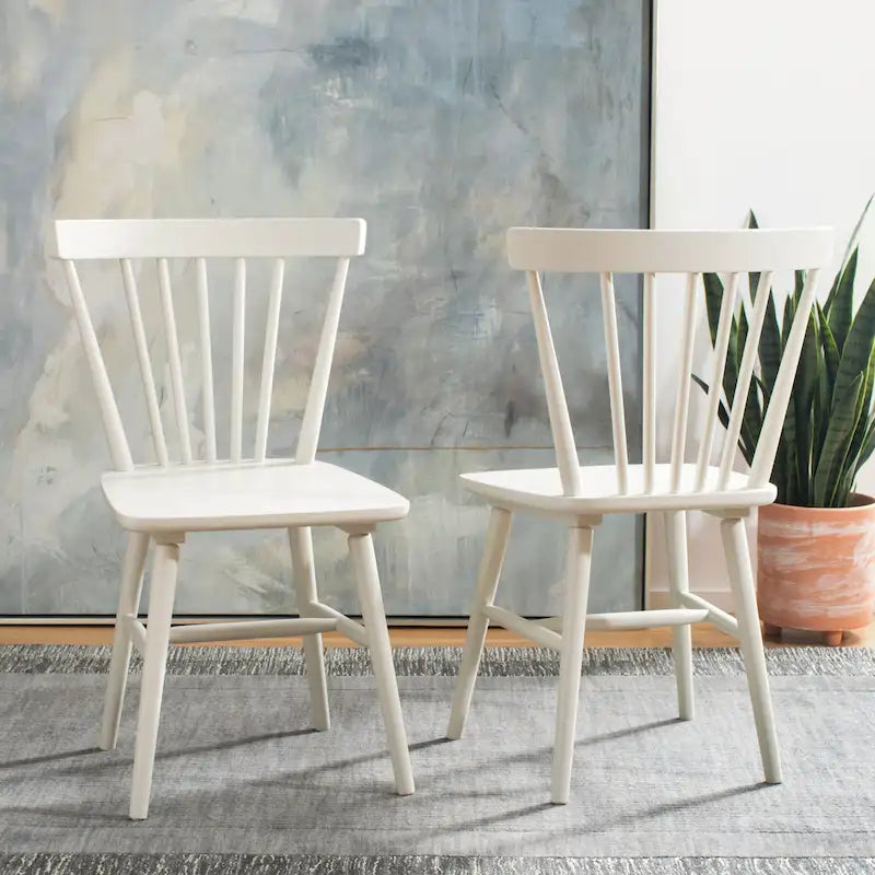 SAFAVIEH Signa Spindle Farmhouse Dining Chair Set (2 Chairs) - Dimensions: 20" W x 20" D x 33" H 34