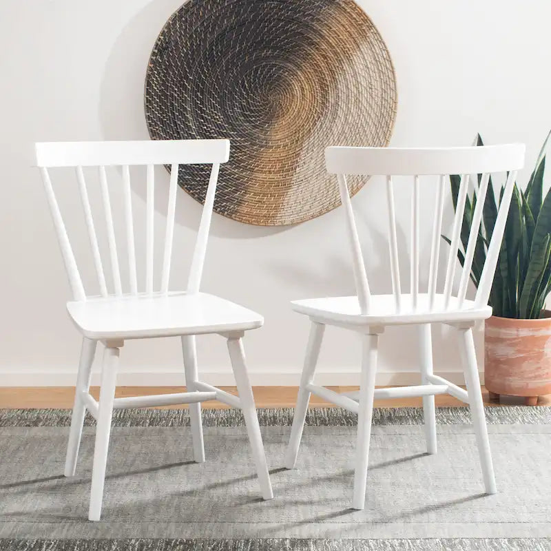 SAFAVIEH Signa Spindle Farmhouse Dining Chair Set (2 Chairs) - Dimensions: 20" W x 20" D x 33" H 38