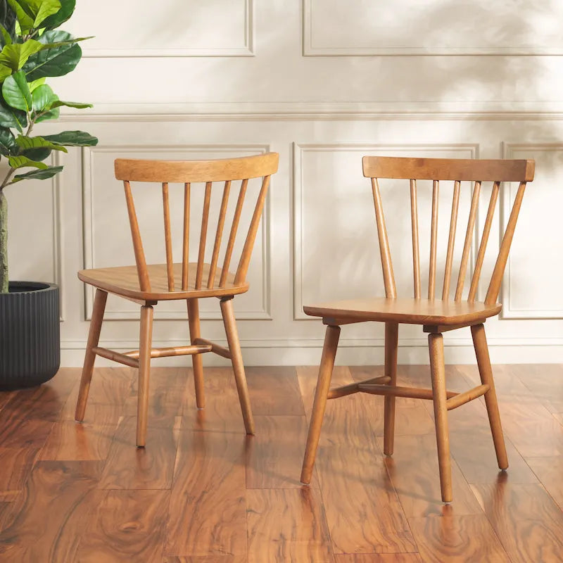 SAFAVIEH Signa Spindle Farmhouse Dining Chair Set (2 Chairs) - Dimensions: 20" W x 20" D x 33" H 41