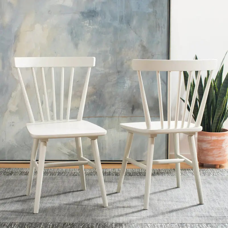 SAFAVIEH Signa Spindle Farmhouse Dining Chair Set (2 Chairs) - Dimensions: 20" W x 20" D x 33" H 3