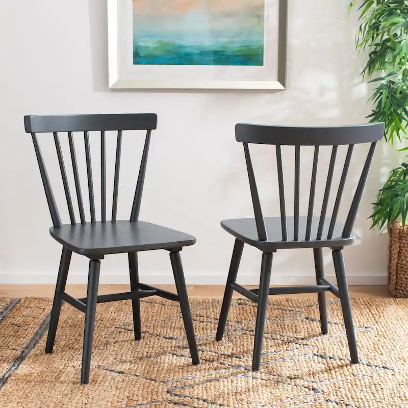 SAFAVIEH Signa Spindle Farmhouse Dining Chair Set (2 Chairs) - Dimensions: 20" W x 20" D x 33" H 5