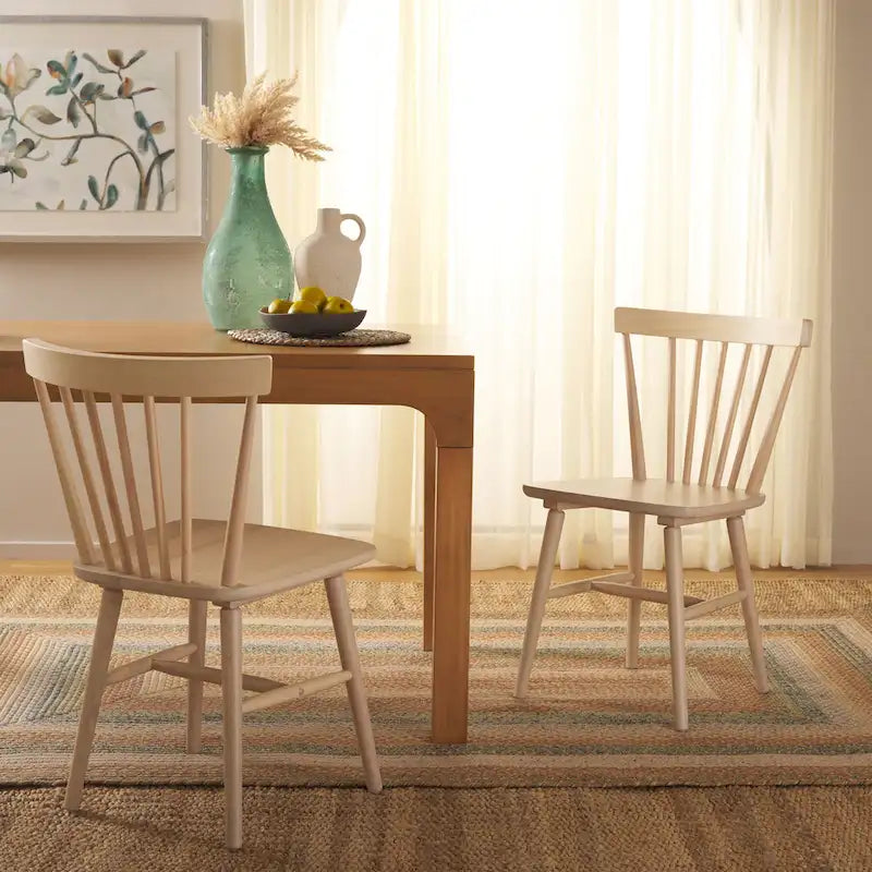 SAFAVIEH Signa Spindle Farmhouse Dining Chair Set (2 Chairs) - Dimensions: 20" W x 20" D x 33" H 13