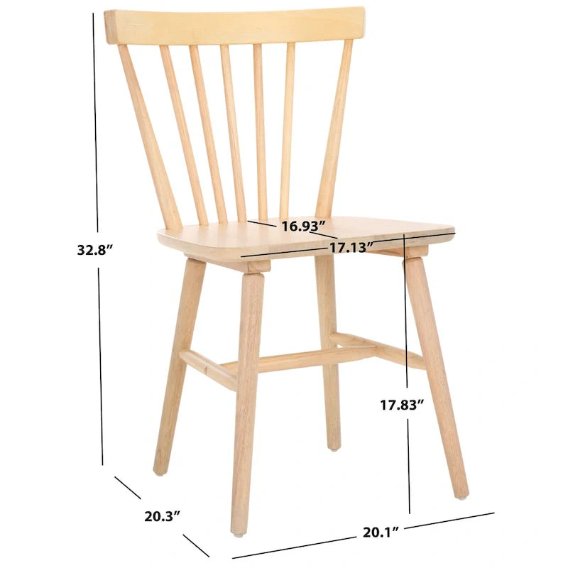 SAFAVIEH Signa Spindle Farmhouse Dining Chair Set (2 Chairs) - Dimensions: 20" W x 20" D x 33" H 15