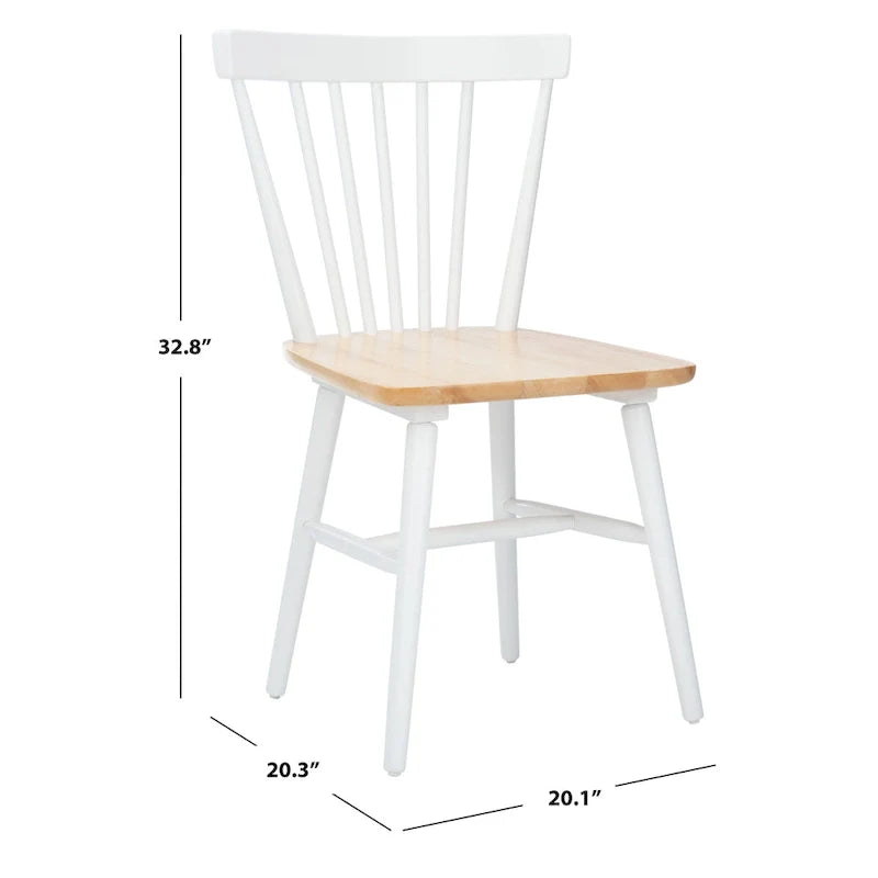 SAFAVIEH Signa Spindle Farmhouse Dining Chair Set (2 Chairs) - Dimensions: 20" W x 20" D x 33" H 28