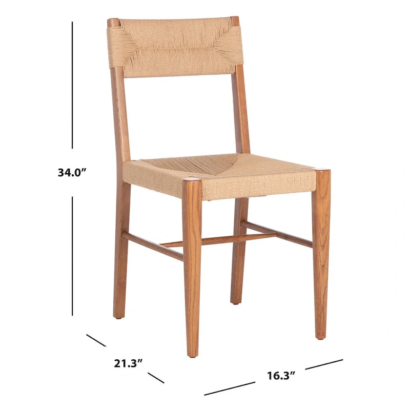 SAFAVIEH Couture Shazia Rattan Dining Chair Set (2 Pieces) - Dimensions: 16.3" W x 21.3" L x 34" H 8