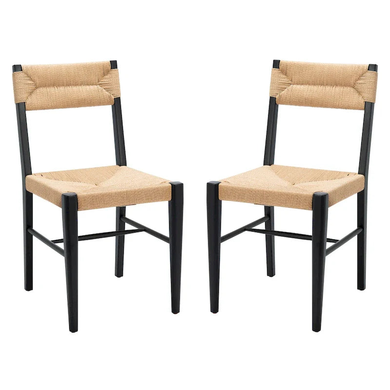 SAFAVIEH Couture Shazia Rattan Dining Chair Set (2 Pieces) - Dimensions: 16.3" W x 21.3" L x 34" H 14