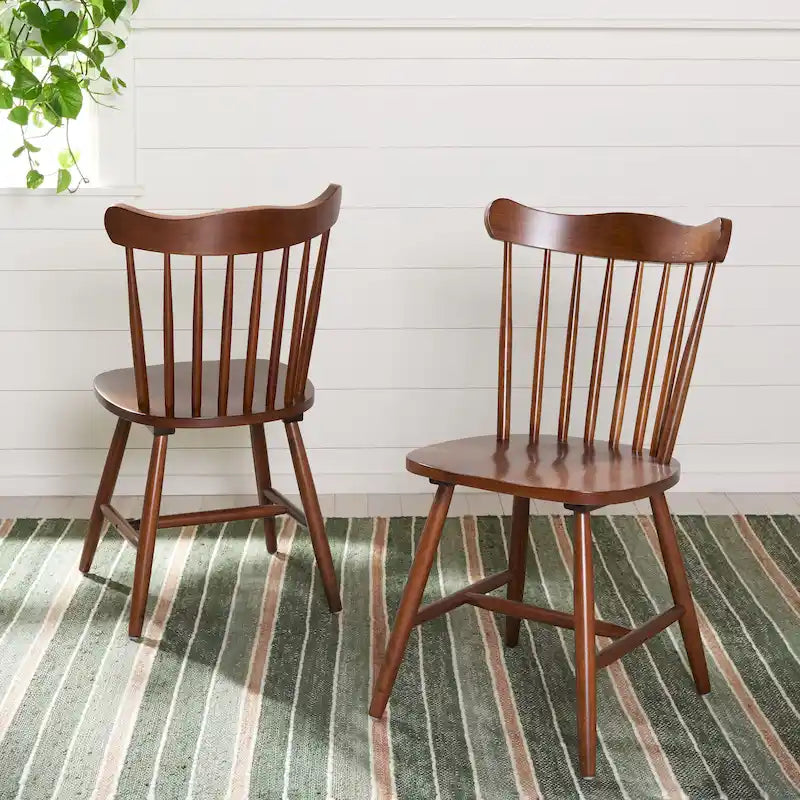 Set of 2 SAFAVIEH Margretta Spindleback Windsor Dining Chairs - Dimensions: 17" W x 19" L x 34" H 13