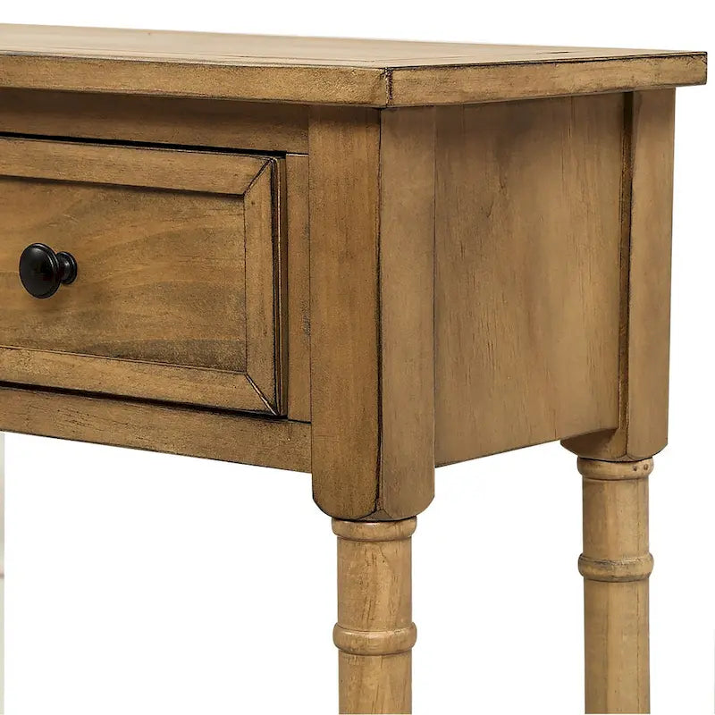Farmhouse Style Entryway Console Table with Dual Storage Drawers 4