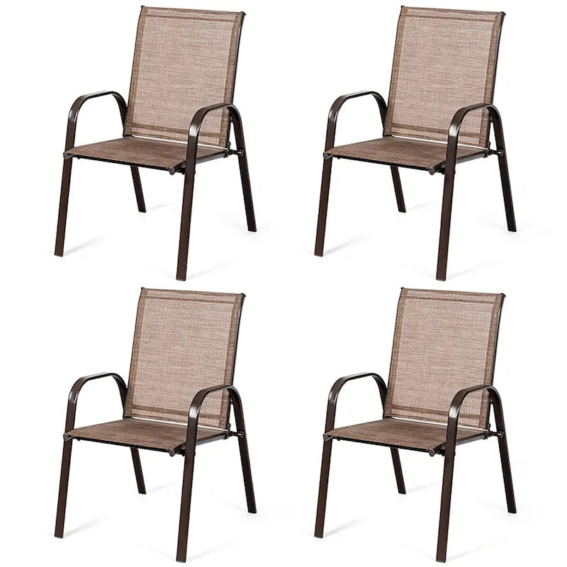Costway Set of 4 Patio Chairs with Armrests for Garden and Deck - View Details 37