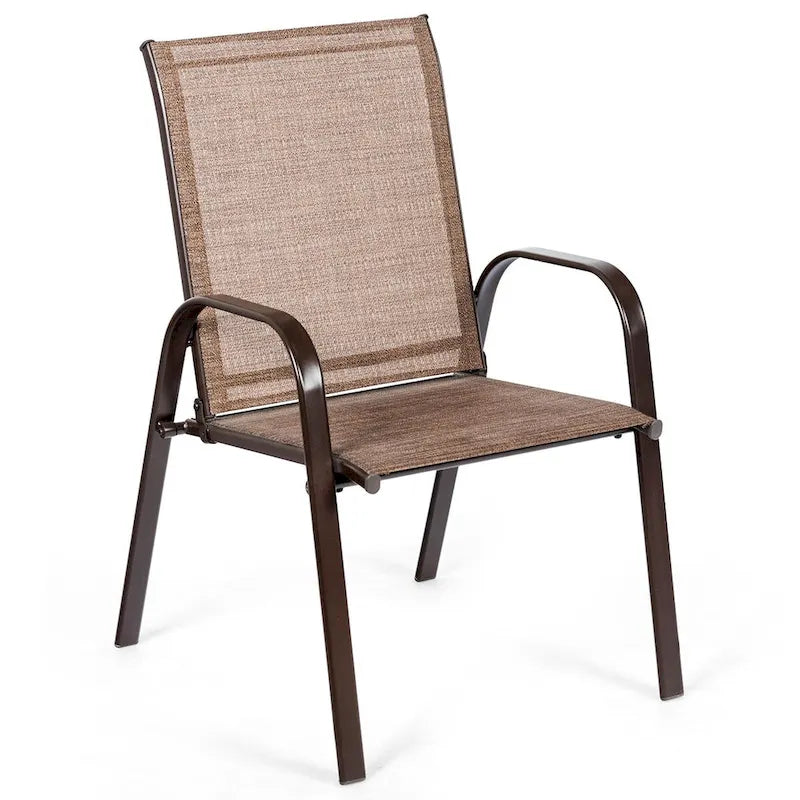 Costway Set of 4 Patio Chairs with Armrests for Garden and Deck - View Details 12