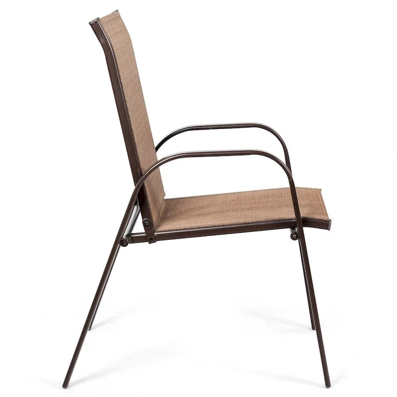 Costway Set of 4 Patio Chairs with Armrests for Garden and Deck - View Details 14