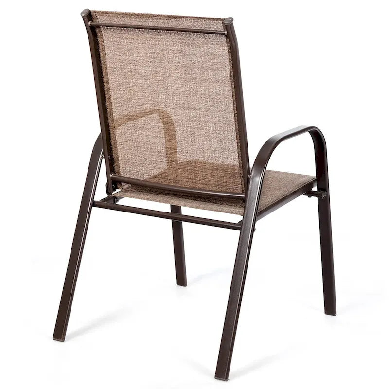 Costway Set of 4 Patio Chairs with Armrests for Garden and Deck - View Details 15