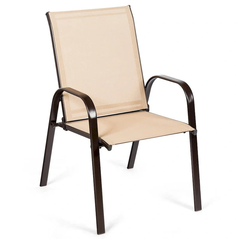 Costway Set of 4 Patio Chairs with Armrests for Garden and Deck - View Details 23