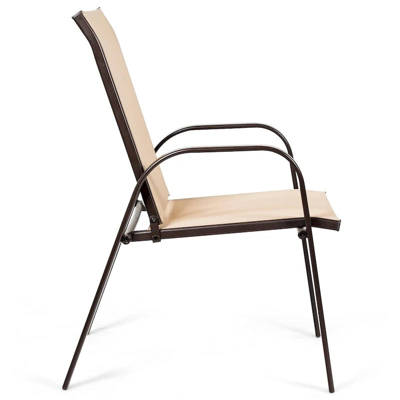 Costway Set of 4 Patio Chairs with Armrests for Garden and Deck - View Details 25
