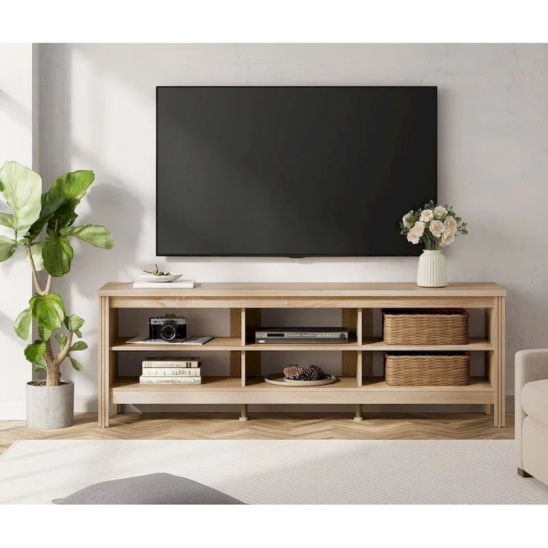 Classic 70-Inch TV Stand for 75-Inch TVs - Elegant Entertainment Center Console 4