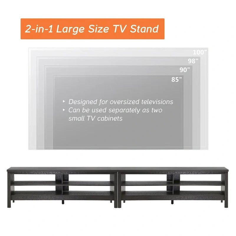 Classic 70-Inch TV Stand for 75-Inch TVs - Elegant Entertainment Center Console 9