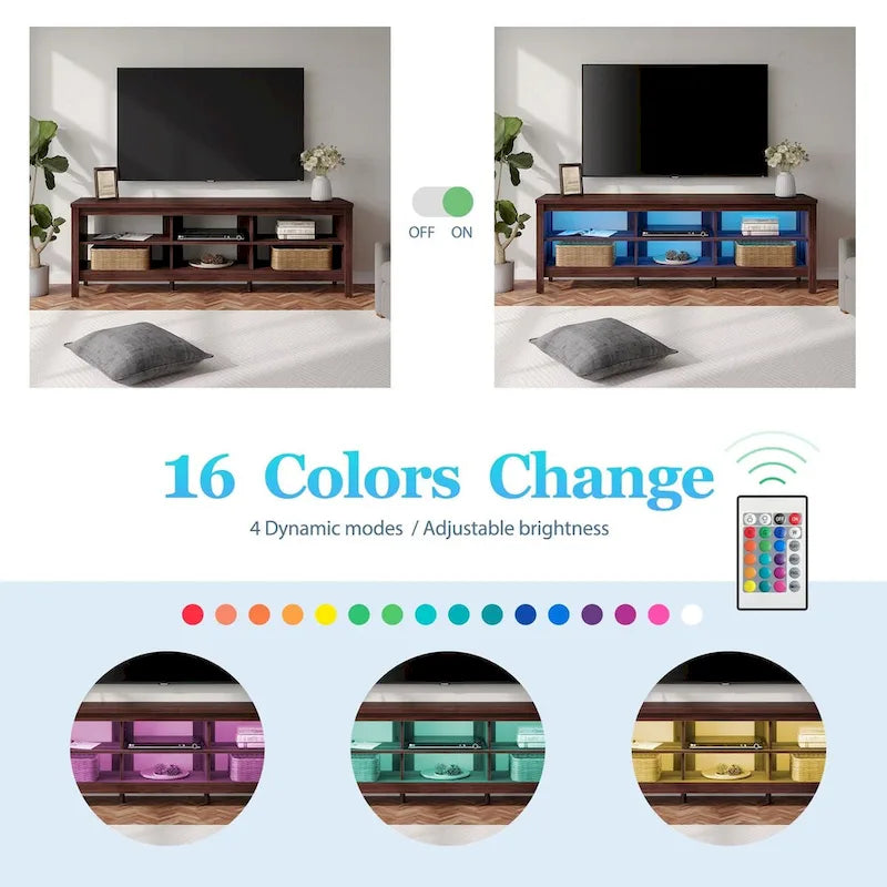 Classic 70-Inch TV Stand for 75-Inch TVs - Elegant Entertainment Center Console 13