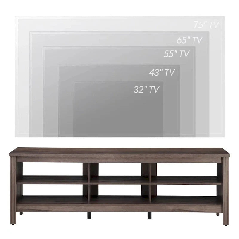 Classic 70-Inch TV Stand for 75-Inch TVs - Elegant Entertainment Center Console 25