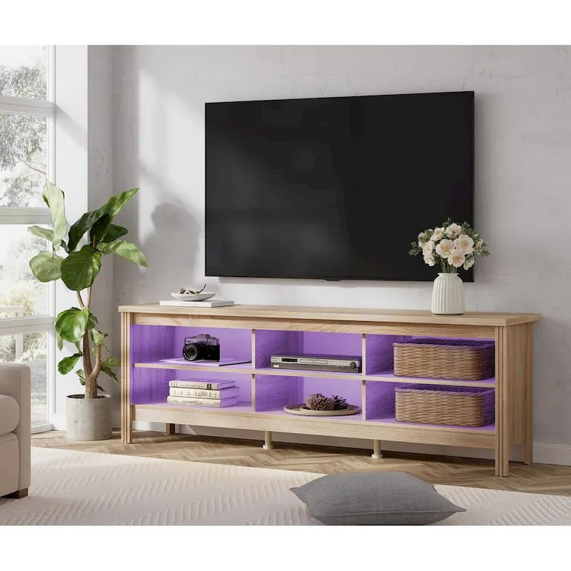 Classic 70-Inch TV Stand for 75-Inch TVs - Elegant Entertainment Center Console 35