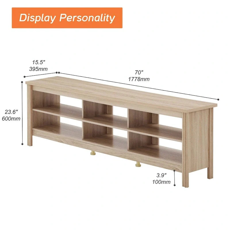 Classic 70-Inch TV Stand for 75-Inch TVs - Elegant Entertainment Center Console 44