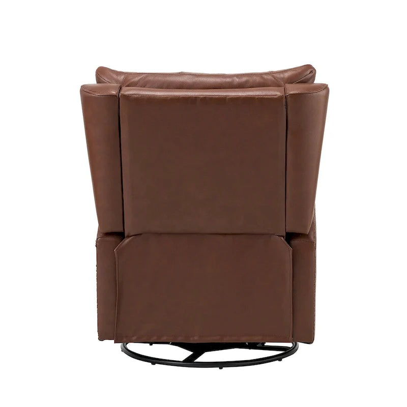 Jordano Mid-Century Leather Recliner with Metal Base by HULALA HOME 8