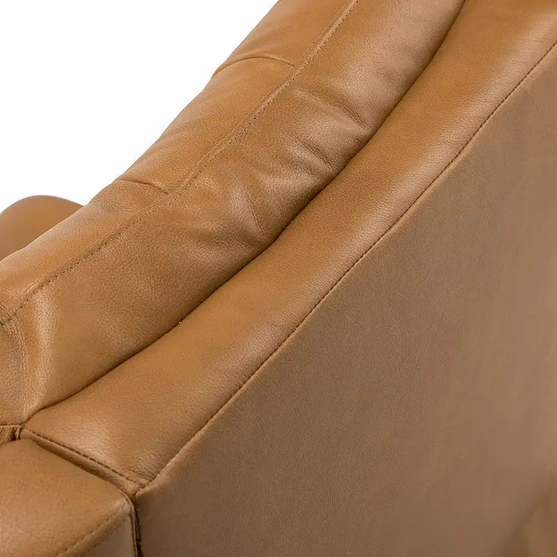 Jordano Mid-Century Leather Recliner with Metal Base by HULALA HOME 24