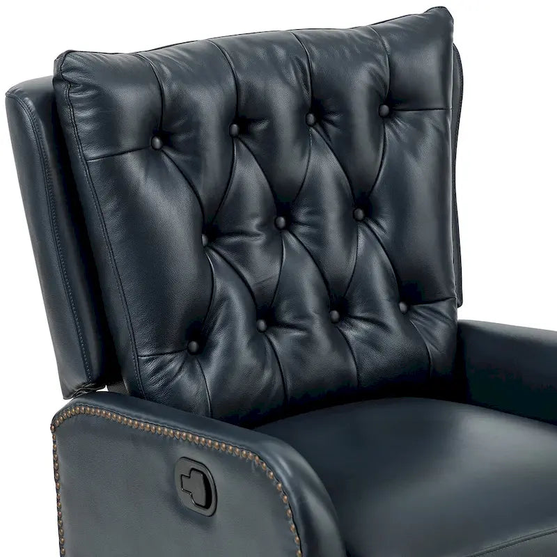 Jordano Mid-Century Leather Recliner with Metal Base by HULALA HOME 34