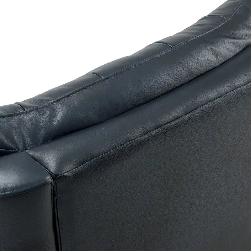 Jordano Mid-Century Leather Recliner with Metal Base by HULALA HOME 35