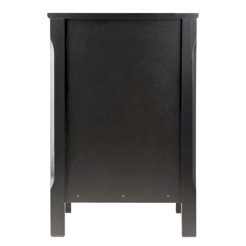 Elegant Black Wooden Nightstand with 3 Generous Storage Drawers - Dimensions: 15.75L x 15.75W x 23.63H 12