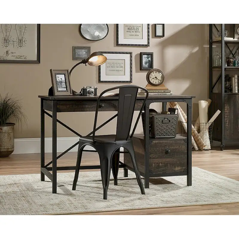 Rustic Industrial Computer Desk with Drawers