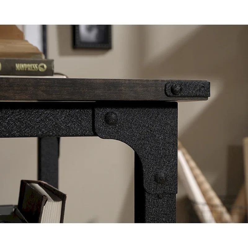 Rustic Industrial Computer Desk with Drawers 4