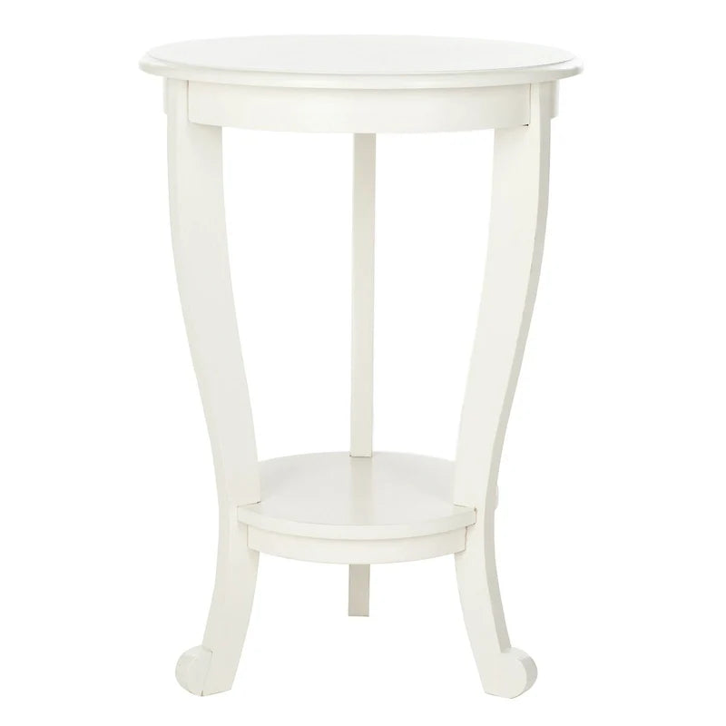 SAFAVIEH Carlotta Grey Pedestal Side Table - Dimensions: 18.1" W x 18.1" D x 26" H 19