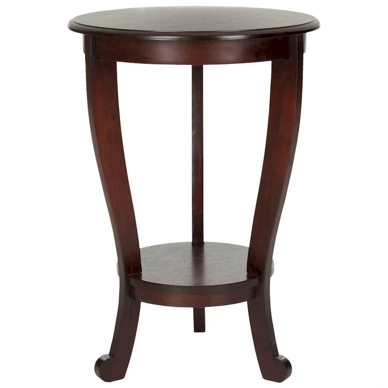 SAFAVIEH Carlotta Grey Pedestal Side Table - Dimensions: 18.1" W x 18.1" D x 26" H 11