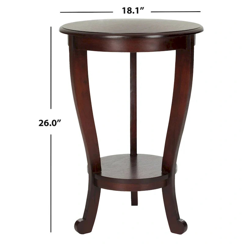 SAFAVIEH Carlotta Grey Pedestal Side Table - Dimensions: 18.1" W x 18.1" D x 26" H 13